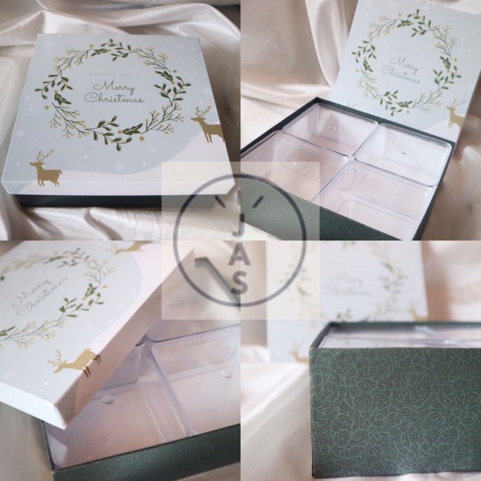 

⭐BISA COD⭐ kotak kue 22x22x10 hard box / handmade / box kue edisi natal