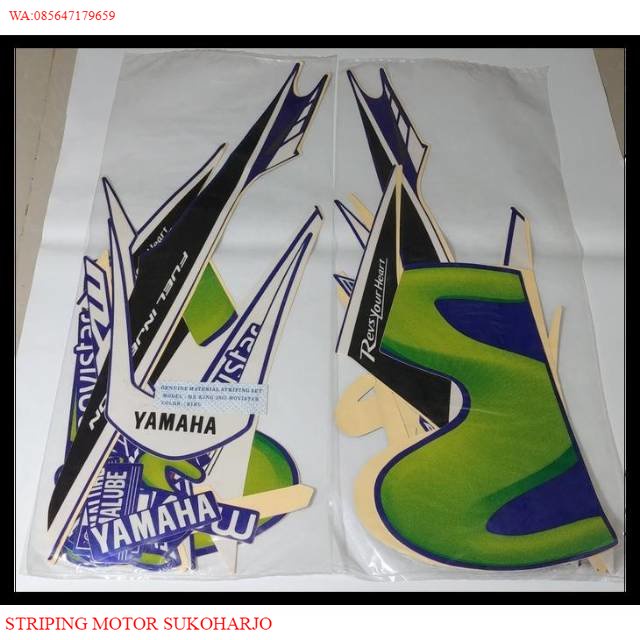 (ORI) Striping sticker lis body yamaha jupiter mx king 150 thn 2015 2016 biru movistar KUALITAS ORIG