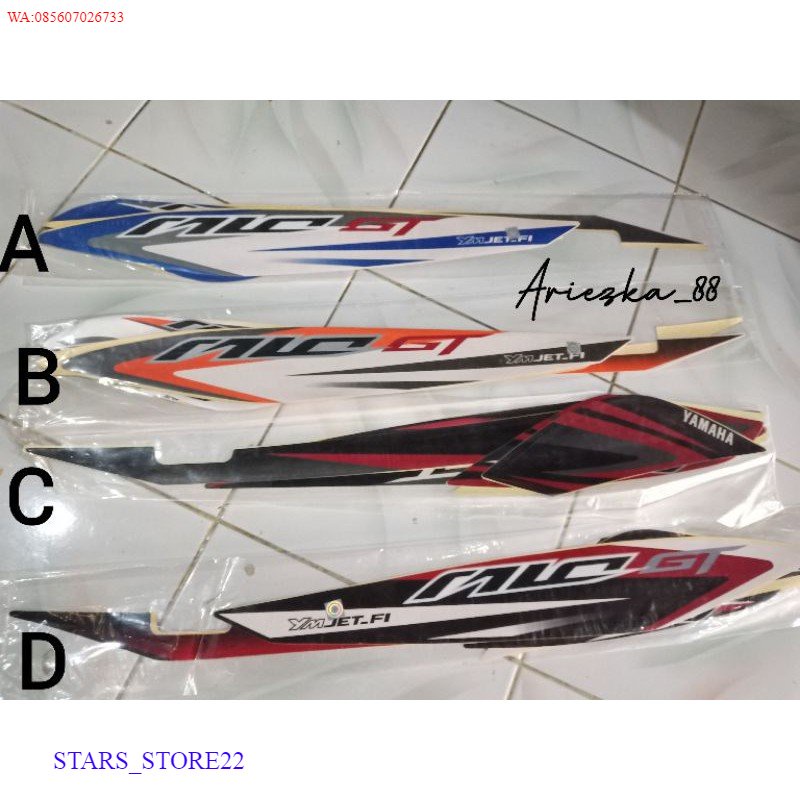 (ORI) Sticker Lis Striping Yamaha MIO GT 2014 2015 FI Injeksi | stiker lis motor mio gt KUALITAS ORI