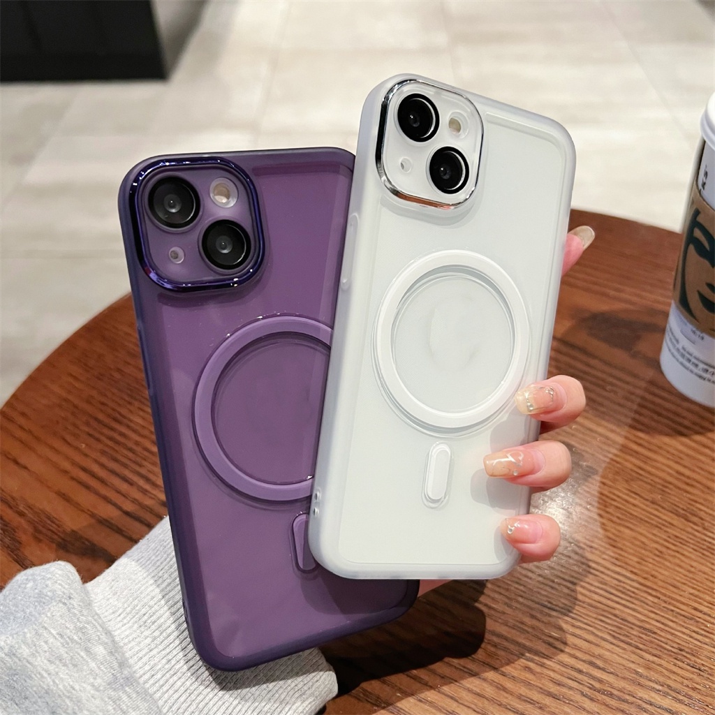 Casing Lensa Perlindungan Kamera Mewah Untuk iPhone 14 Pro Max case Cincin Magnetik case Iphone13 11 12 Pro Max14 Plus Perlindungan shockproof Transparan Cakupan Penuh TPU Lembut Penutup Belakang