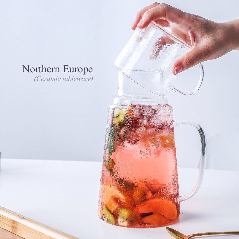 set pitcher dengan gelas set teko air water jug teko infused water