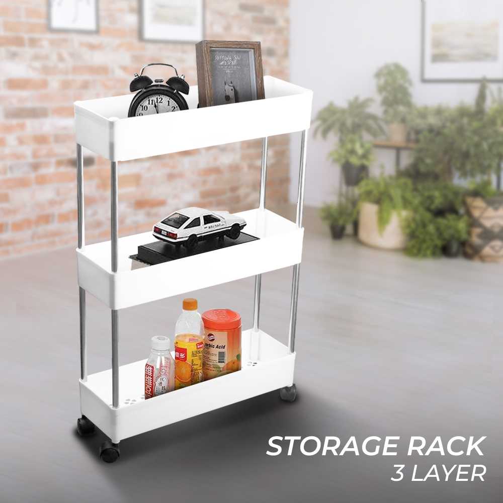 (BISA COD) FTIHSHP Pawaca Rak Laci Tingkat Dapur Kitchen Storage Rack 3 Layer - F31793