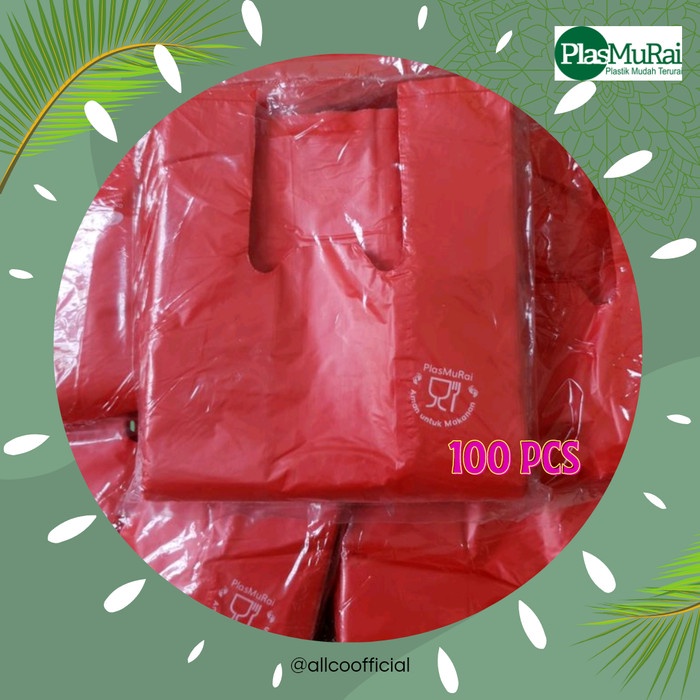 

⭐BISA COD⭐ PlasMuRai PROMO GROSIR Kantong Belanja ukuran 15 cm Merah