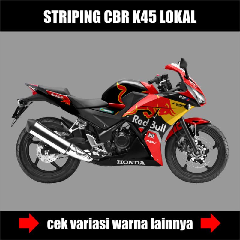 STRIPING HONDA CBR K45 LOKAL / STICKER STRIPING LIST VARIASI HONDA CBR K45A / DECAL CUSTOM CBR 150 R