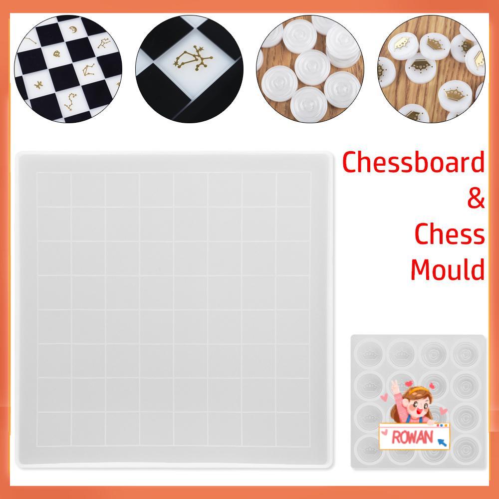 R-bunga Papan Catur Alat Bantu Membuat Cetakan Lem Kristal Epoxy DIY Chess Board Tools