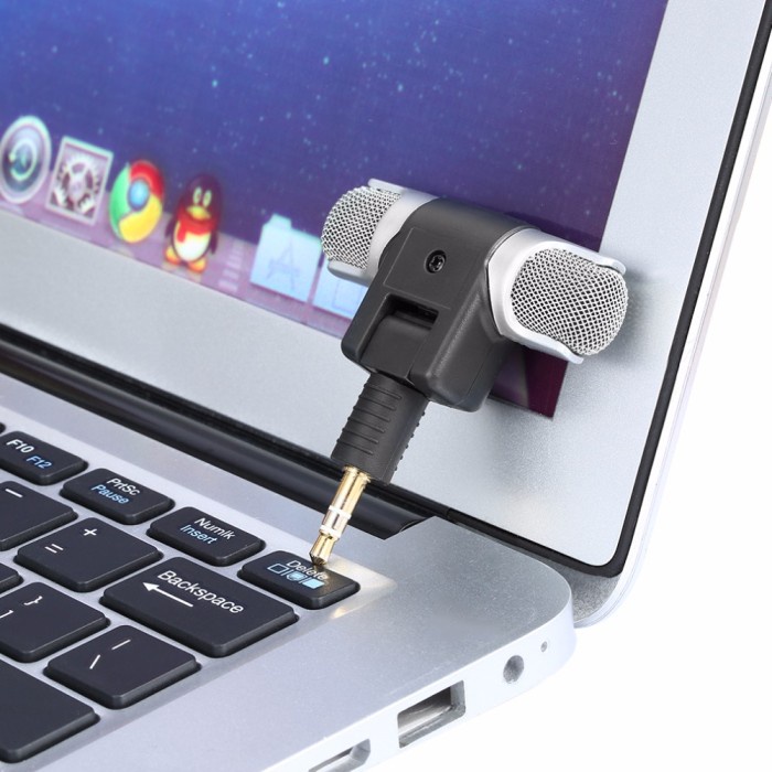 Mini Microphone External Stereo Mikrofon 3.5mm USB Laptop PC Komputer