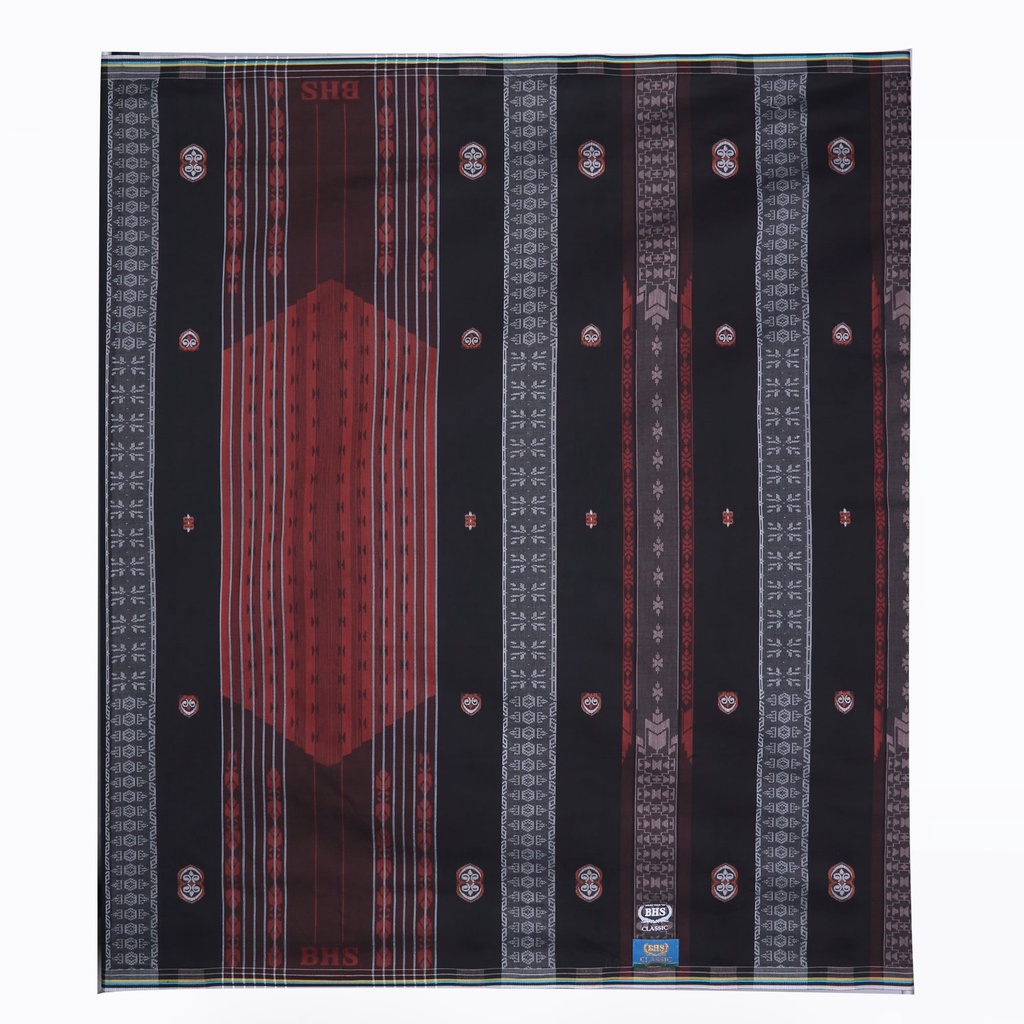 Sarung BHS Classic Gold Motif C48 JGF Hitam Merah / COD / BHS TERMURAH / BHS FULL TAG / SARUNG LEBAR