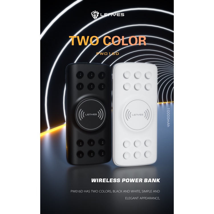 Lenyes PW016D Nirkabel PD QC Portable Qi Cepat Magnetic Nirkabel Charger 10W 10000MAh
