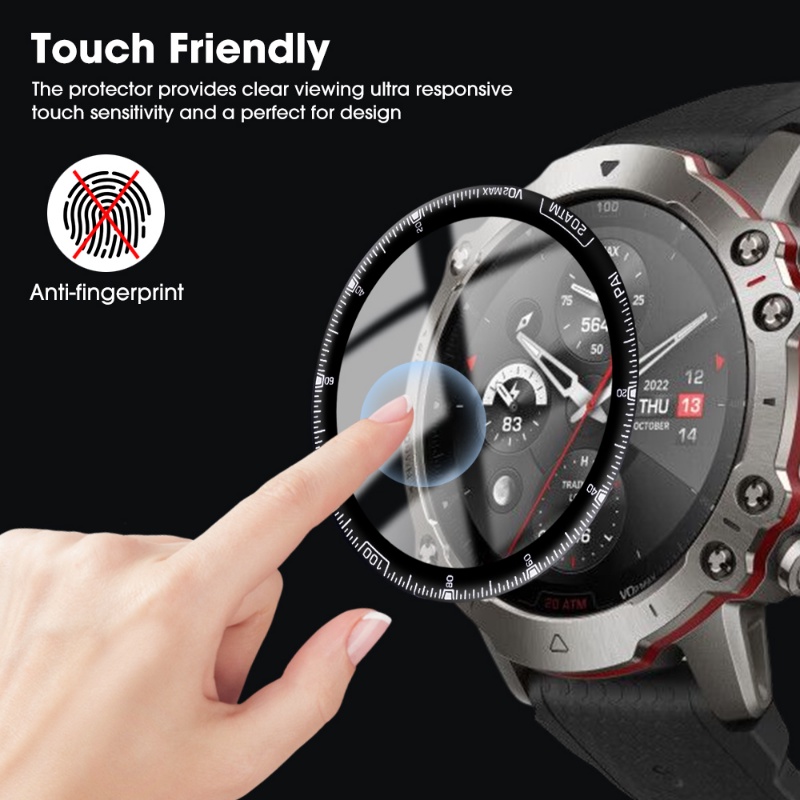 Ultra-clear Smartwatch Aksesoris Tangguh Tempered Glass Film Pelindung Cakupan Penuh Menonton Film Laminasi Transparan Menonton Film Lembut Untuk Huami Amazfit Falcon