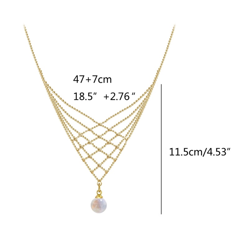 Siy Multi-Layer Rantai Chokers Mutiara Liontin Kalung Wanita Kalung Perhiasan Pesta