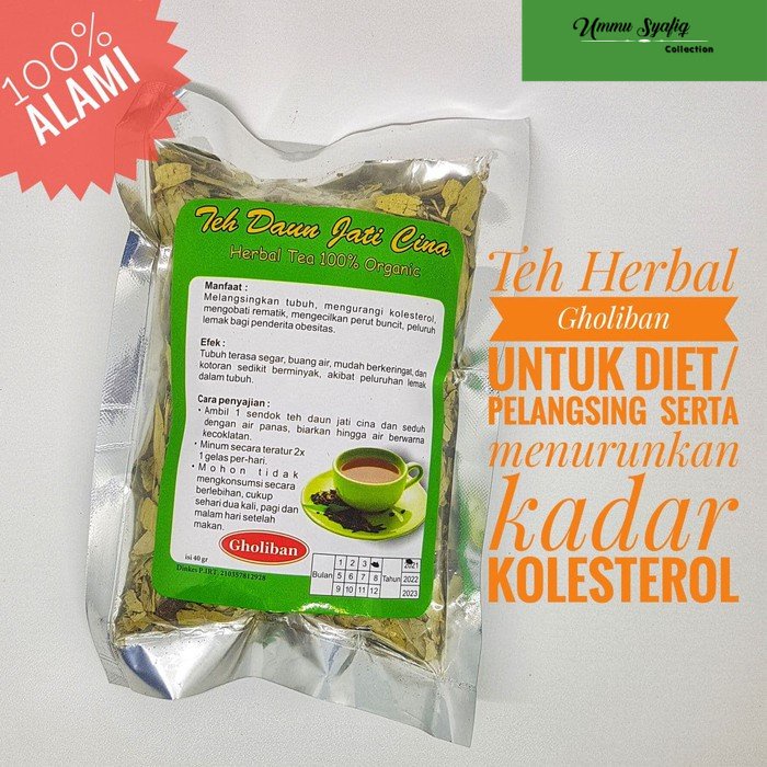 

Teh Daun Jati Cina Seduh Curah Gholiban 40gr