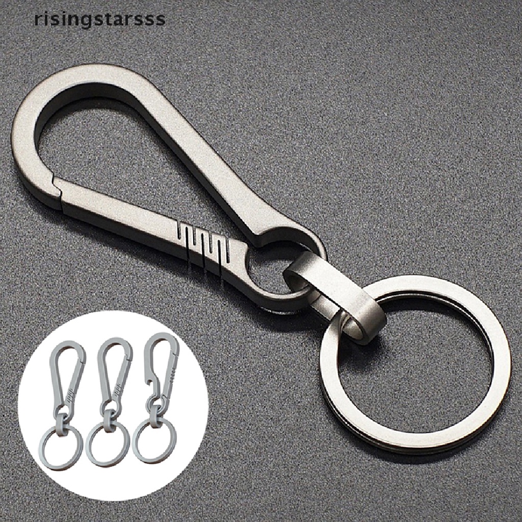 Rsid Span-Gesper Titanium Baru Alat Luar Ruangan Titanium Alloy Gantungan Kunci Tiranium Gesper Key Ring Jelly