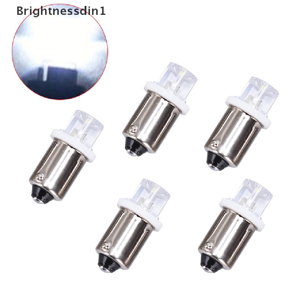 [Brightnessdin1] 5pcs BA9S LED Indikator Bohlam Plat Lampu Instrumen Bohlam Detektor Lampu Butik