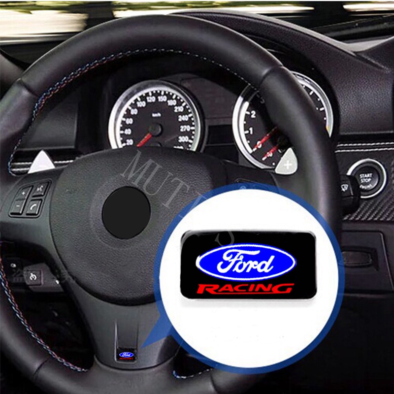 Ford 10Pcs 3D Stiker Mobil Setir Pintu Jendela Saklar Tombol Lencana Dekorasi Cocok Untuk Ecosport Focus Fiesta Ranger Everest Mustang