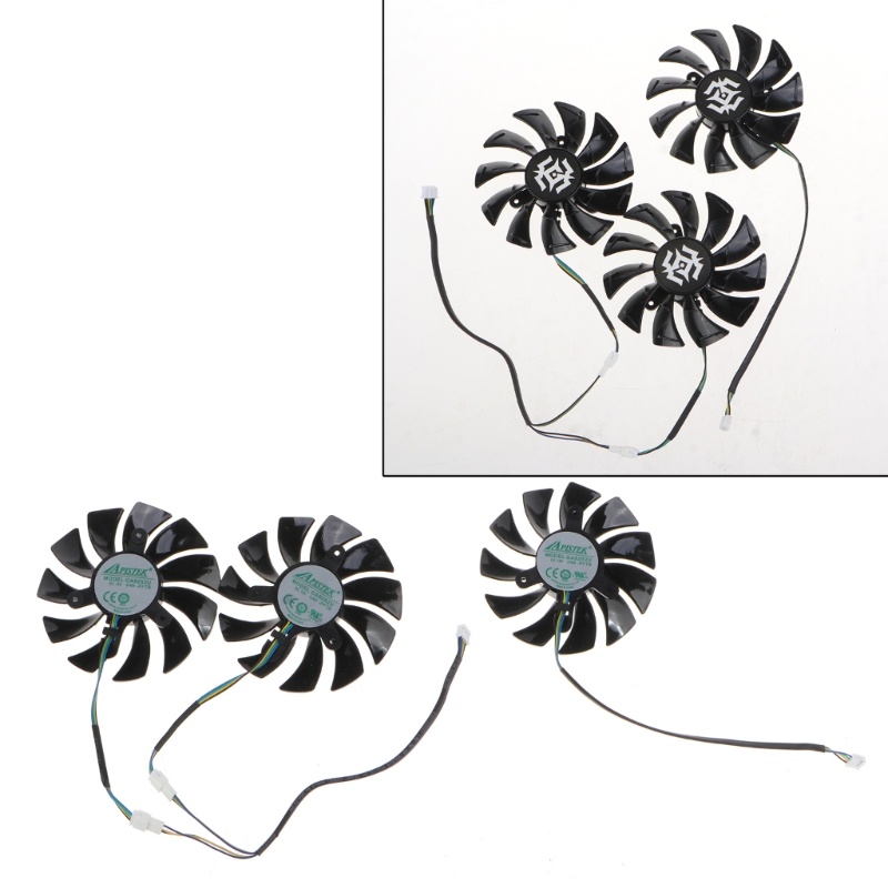 Zzz 3pcs GA92S2U VGA Fan Kartu Grafis Kipas Pendingin Untuk ZOTAC RTX3090 3080 3070 3060ti X-GAMING 4Pin 12V 046a Fan Radiat