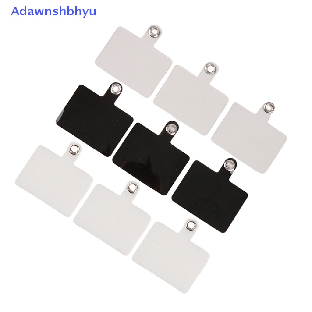 Adhyu 10Pcs Ponsel Lanyard Patch Gasket Kartu Tether Universal Cord Klip Snap Hang ID