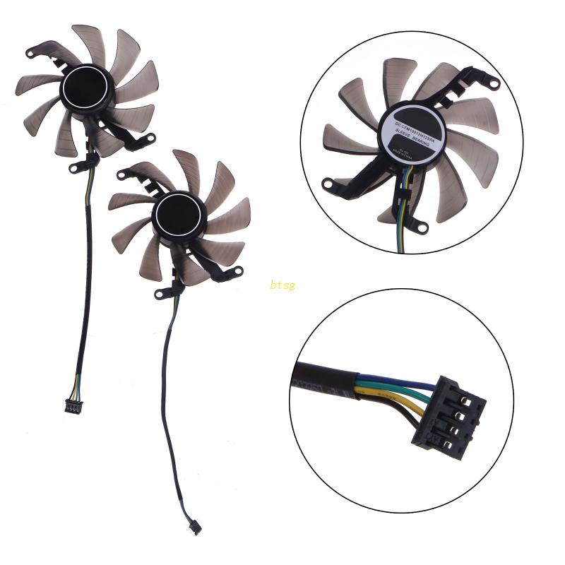 Bt 2PCS Kipas Pendingin Kartu Grafis 4Pin 85MM Untuk GTX1660 Super 1660ti RTX2060 GPU Cooler Fan CFM10012H12SPA