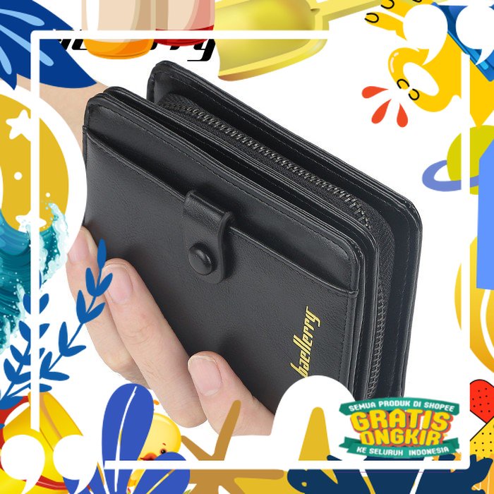 Super Mewah / Dompet Pendek Tebal Lipat Kulit Pria New Baellerry Wallet D9153