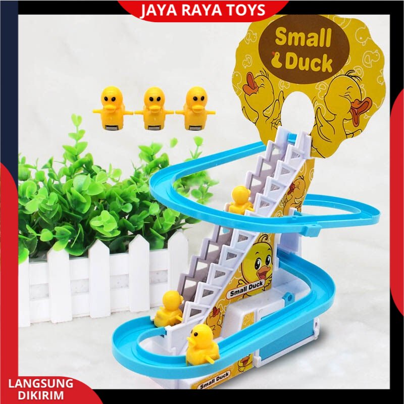 Mainan Anak Jolly Track Tangga Berjalan Bebek / Penguin Memanjat Dengan Musik BerLampu Mainan Bayi