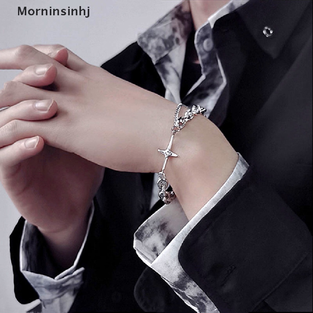 Mornin Fashion Punk Hip Hop Kuba Tebal Rantai Kalung Double Layer Splicing Chain Necklaces Charm Trend Vintage Pendant Necklace Jewelry id