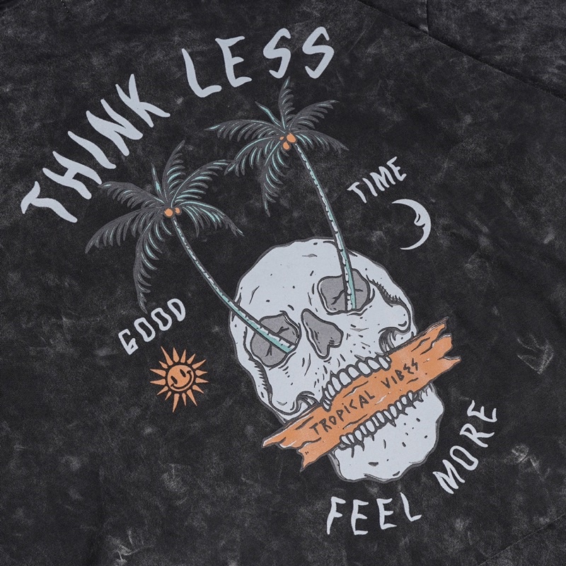 {oversize}T-shirt Kaos Wash Distro Cotton Combed Motif TROPICAL VIBES