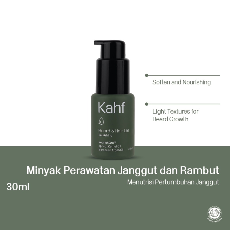 KAHF Nourishing Beard &amp; Hair Oil 30ml - Amaze_Kosmetik