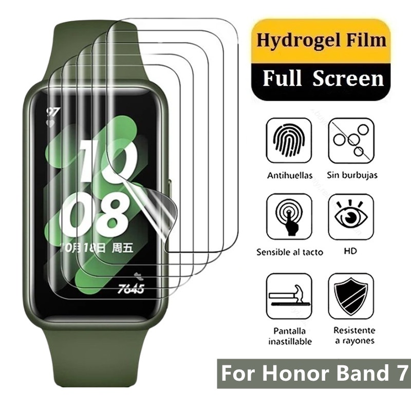 Full Cover Bening Tahan Gores Pelindung Layar Smartwatch Lembut TPU Film Hidrogel Tahan Ledakan Untuk Band Honor7