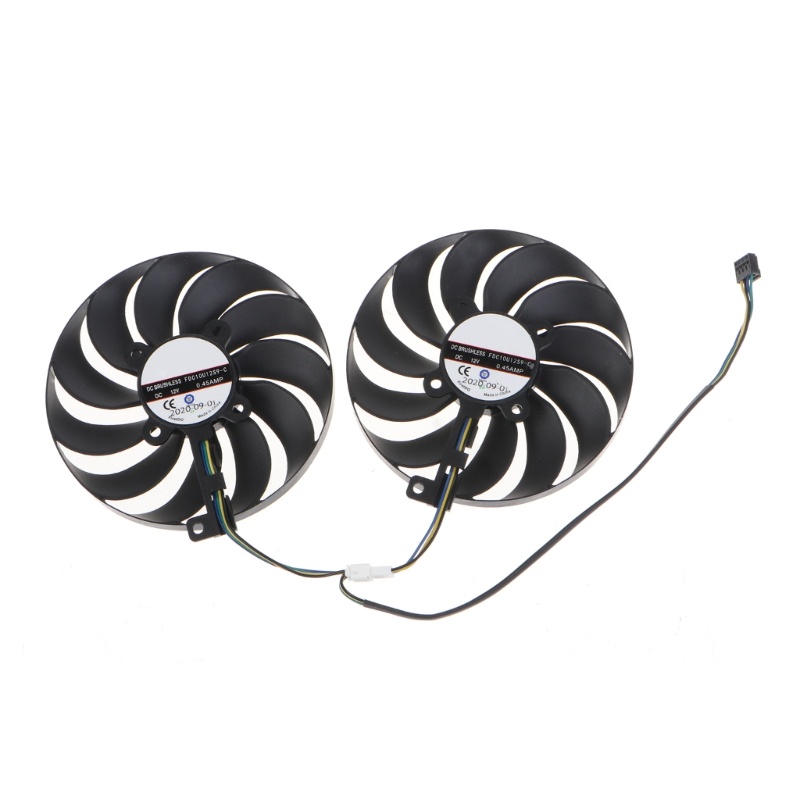 Zzz Dual 95mm GPU Fans 4Pin Konektor DC12V 05a Untuk STRIX RX5500XT RX5600 Kartu Grafis Kipas Pendingin FDC10U12S9-C