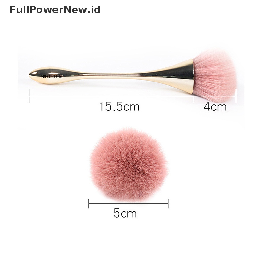 Power Kuas Nail Art Kuas Debu Lembut UV Gel Kutek Nylon Brush Nail Art Tools ID