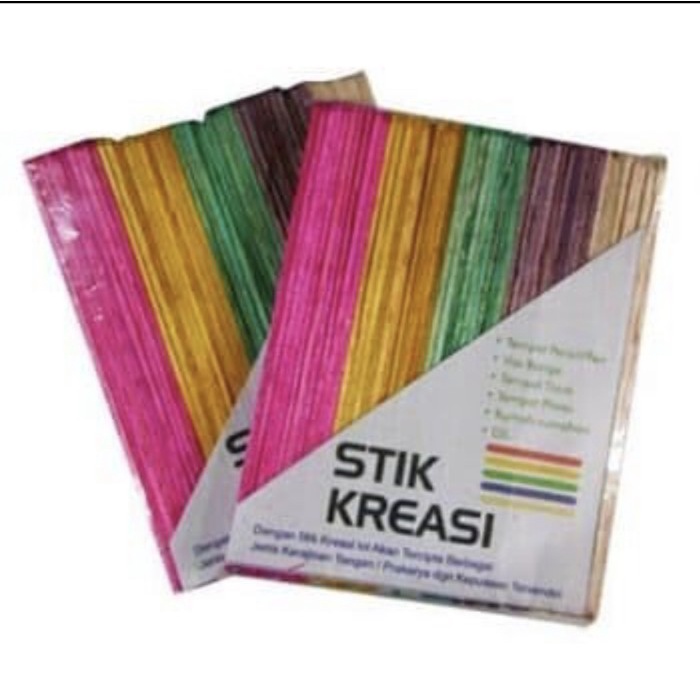 Stik Es Krim Ice Cream Popsicle Ice Stick Kreasi Polos dan Warna