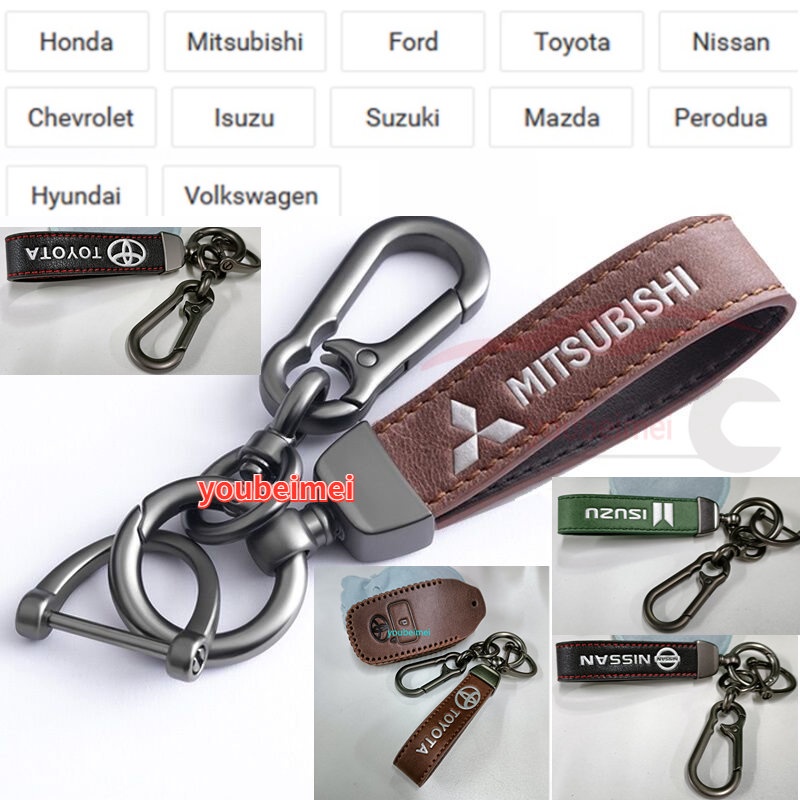 1pcs/[ready Stock] Gantungan Kunci Kulit ISUZU Keychain ISUZU TOYOTA NISSAN HONDA MITSUBISHI Keychain Gantungan Kunci Mobil