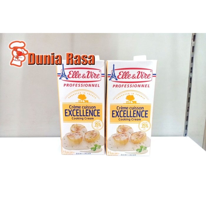 

Elle & Vire cooking Cream 1L (Gojek/Grab Only)