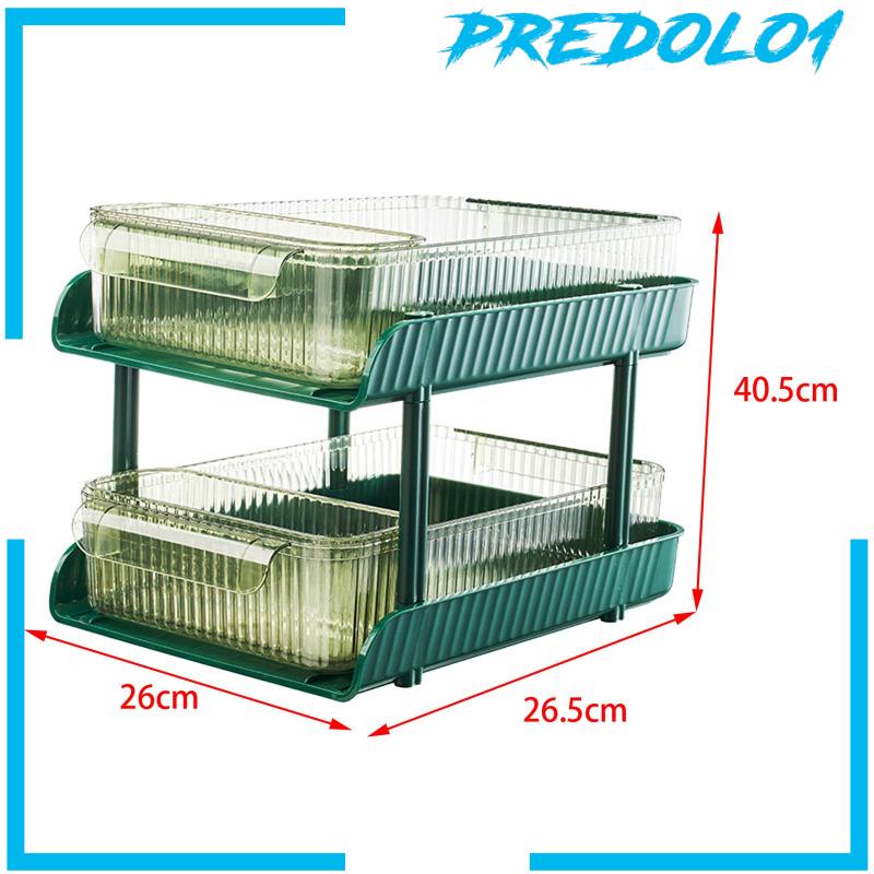 [Predolo1] Desktop Organizer Storage Dengan 2kotak Penyimpanan Kecil Untuk Dresser Buah