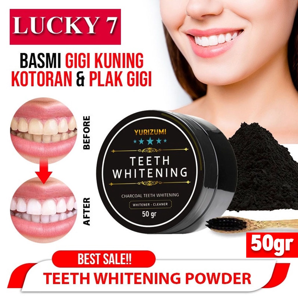 [ ORIGINAL 100% ] Yurizumi Pemutih Gigi dan Penghilang Karang gigi Instant Permanen Teeth Whitening Powder 50gr