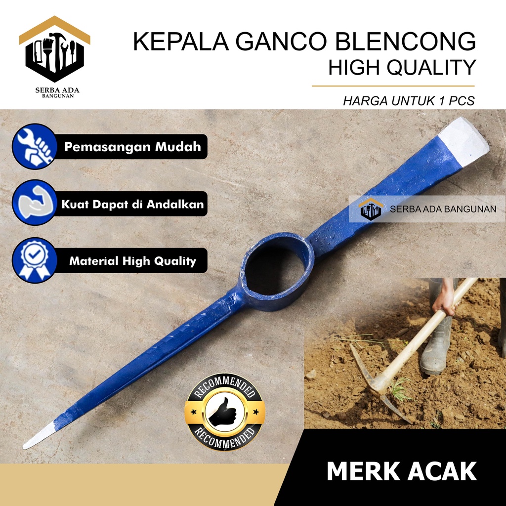 Blencong - Ganco - Gancu - Belencong pacul cangkul ganco tanah per baja asli / ganco per tajam dan kuat