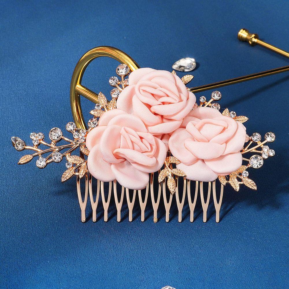 Jepit Rambut Bunga LILY Prom Haircomb Hiasan Rambut Handmade Bride Barrette