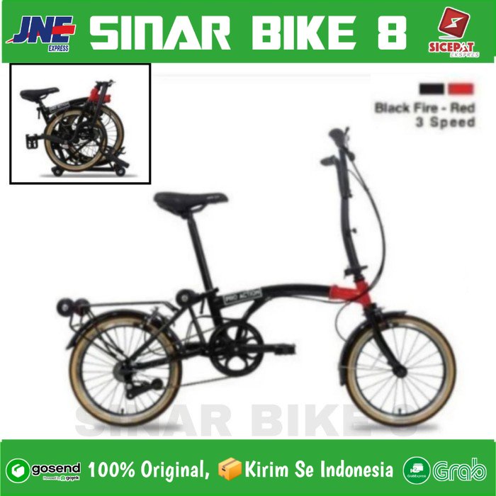 Sepeda Lipat PRO ACTION PARROT 3 Speed Ukuran 16 inch 2021