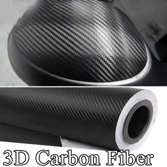 Carbon Stiker Sticker Serat Karbon 3D Vinyl Wrap Motor Mobil Laptop