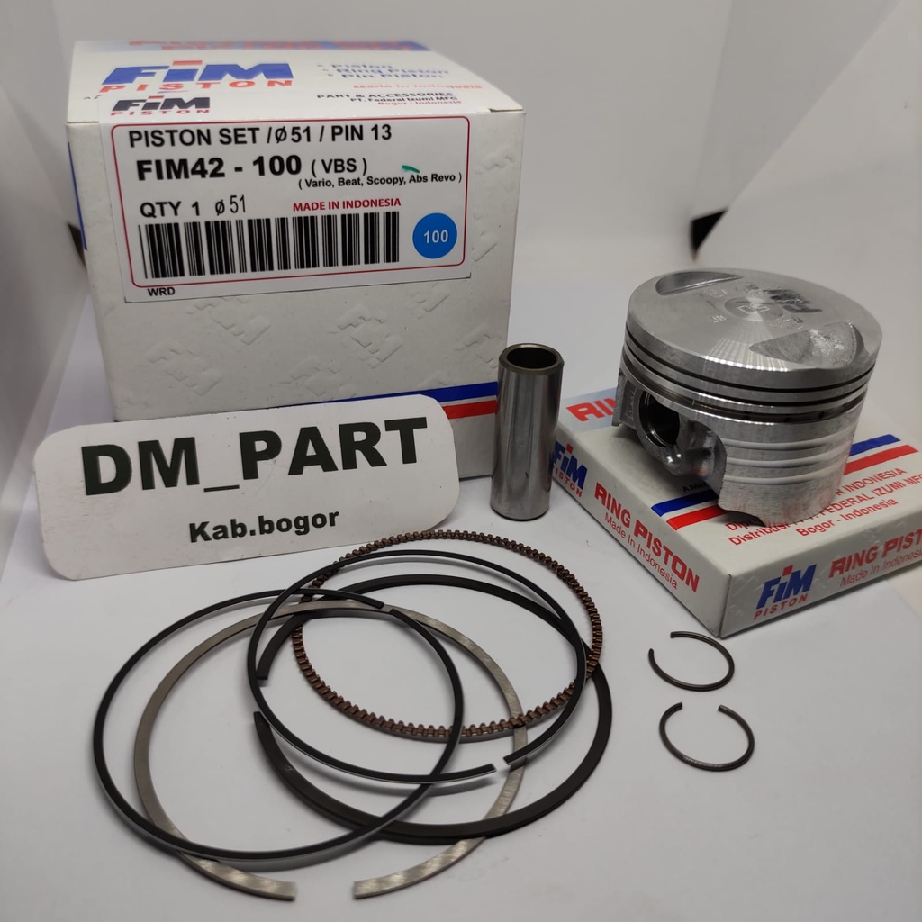 Piston Kit pistonkit Seher FIM Vario 110 led Beat Blade Absolute Revo Karbu fi scoopy spacy icon cli