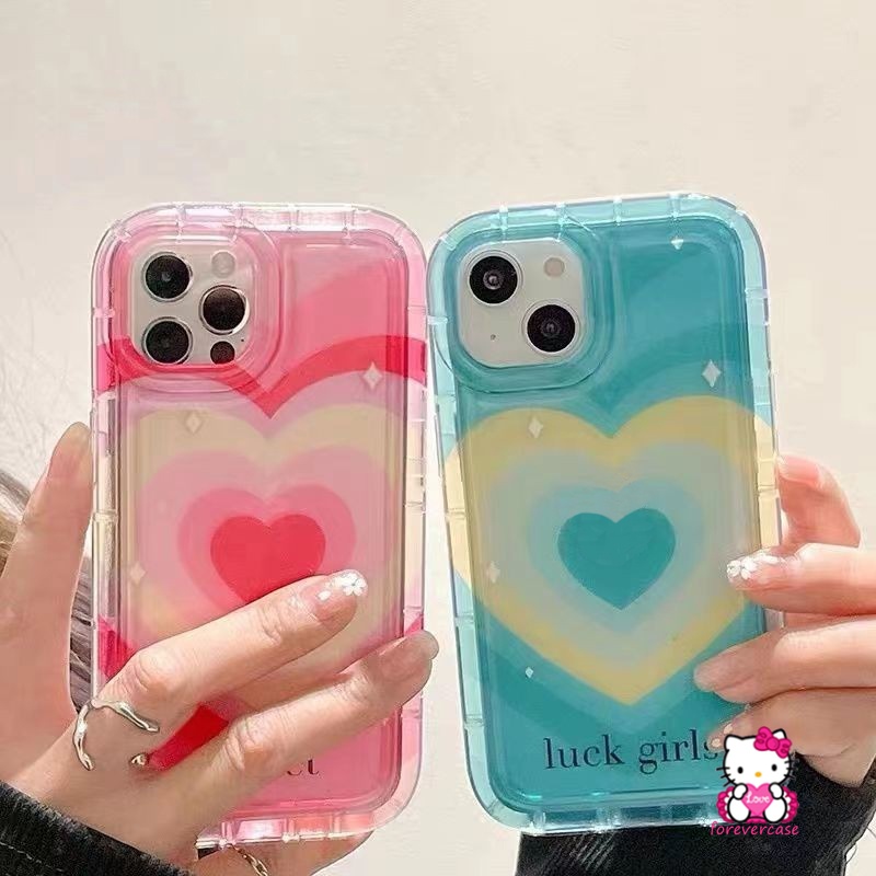 Airbag Case Untuk Redmi10 9C NFC 10A 9T 10C 9 12C 9A A1 Redmi Note11 9 8 10s 10 11s Note10s Note9 Note11 Note1 Note10 POCO F4 INS Gradasi Sweet Love Heart Cover Air Cushion Soft Case