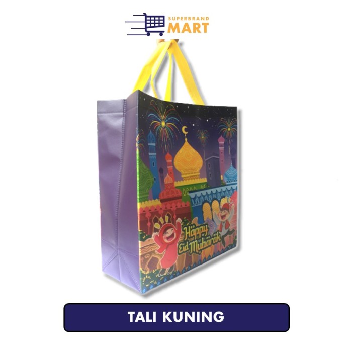 

Tas Kain Spunbond Goodie Bag Parsel Lebaran Idul Fitri Laminasi - Tali Kuning