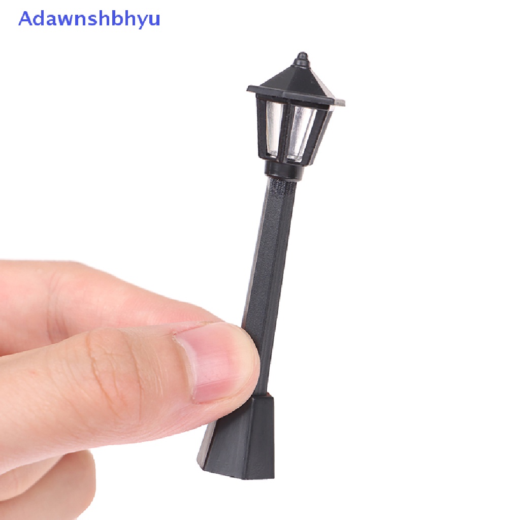 Adhyu 7pcs/set 1/12 Dollhouse Miniature Lawn Street Lamp Park Chair Railing Decor Toy ID