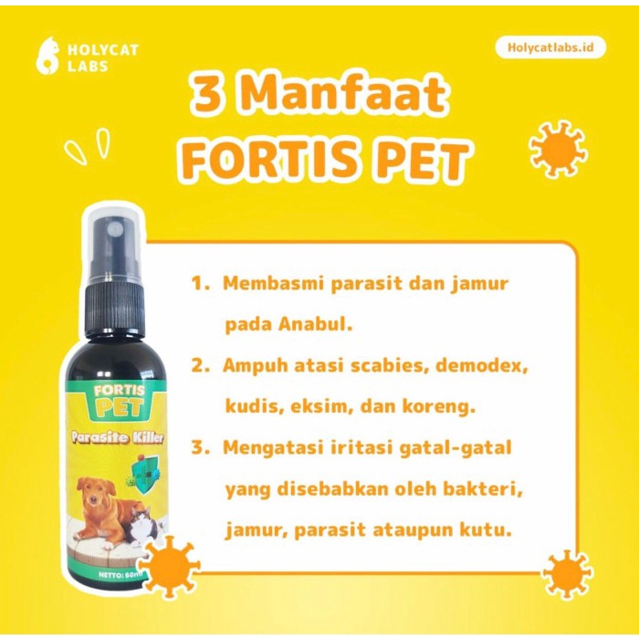 Fortis Pet Obat Jamur Sacbies Kucing 60ml