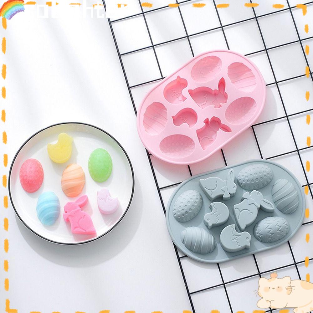 Solighter Easter Cetakan Silikon Handmade Soap Mould Baking Pan 9rongga