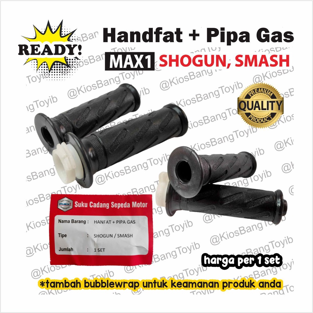 1pasang Handfat + Pipa Gas Handgrip Assy Suzuki SHOGUN SMASH (max1)