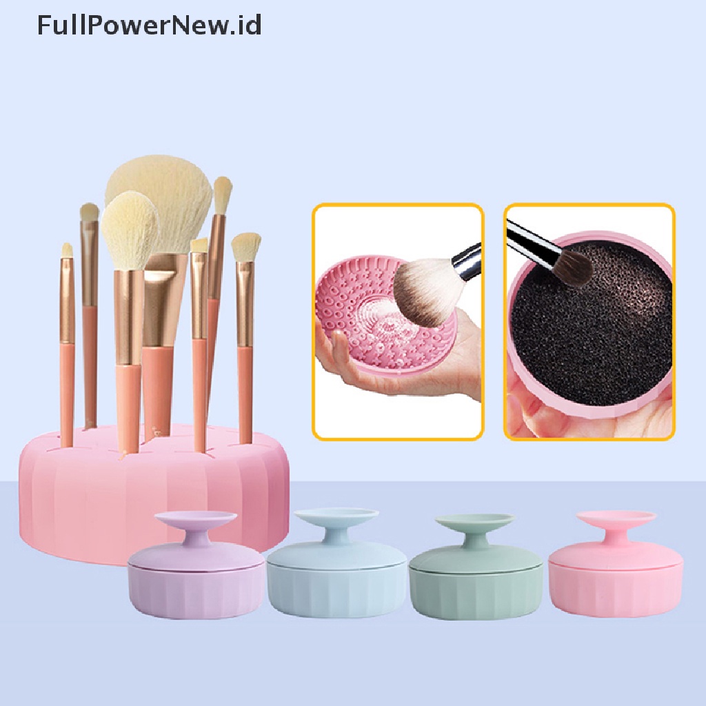 Power Silicone Makeup Brush Cleaner Pad Alat Alas Pembersih Papan Scrubber Cuci ID