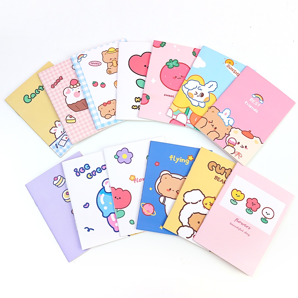 [Harga Grosir] 64 K Warna Notebook Indah Lembut Copy Buku Indah Portabel Memorandum Siswa Alat Tulis Kantor Sekolah Perlengkapan Alat Tulis Kartun Lucu Notepad Manajer Waktu