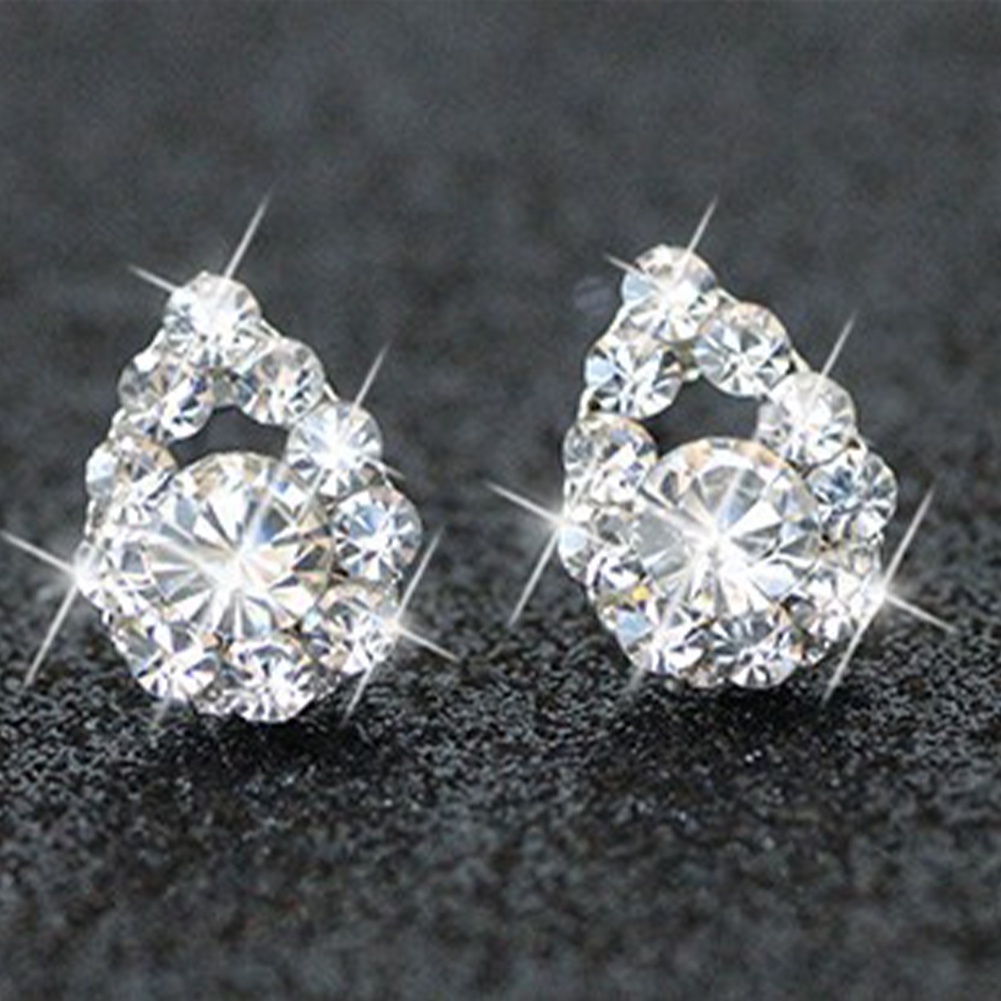 1pasang Anting Tusuk Bentuk Bintang Mutiara Hati Menawan Untuk Wanita Perempuan/Anting Zircon Bola Mutiara Baru Elegan Untuk Pengantin Pernikahan