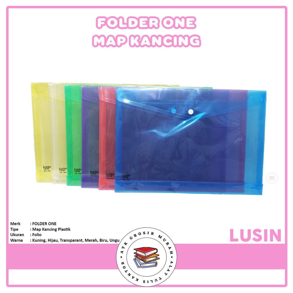 

FOLDER ONE - Map Kancing Ukuran Folio - File Folder - Lusin