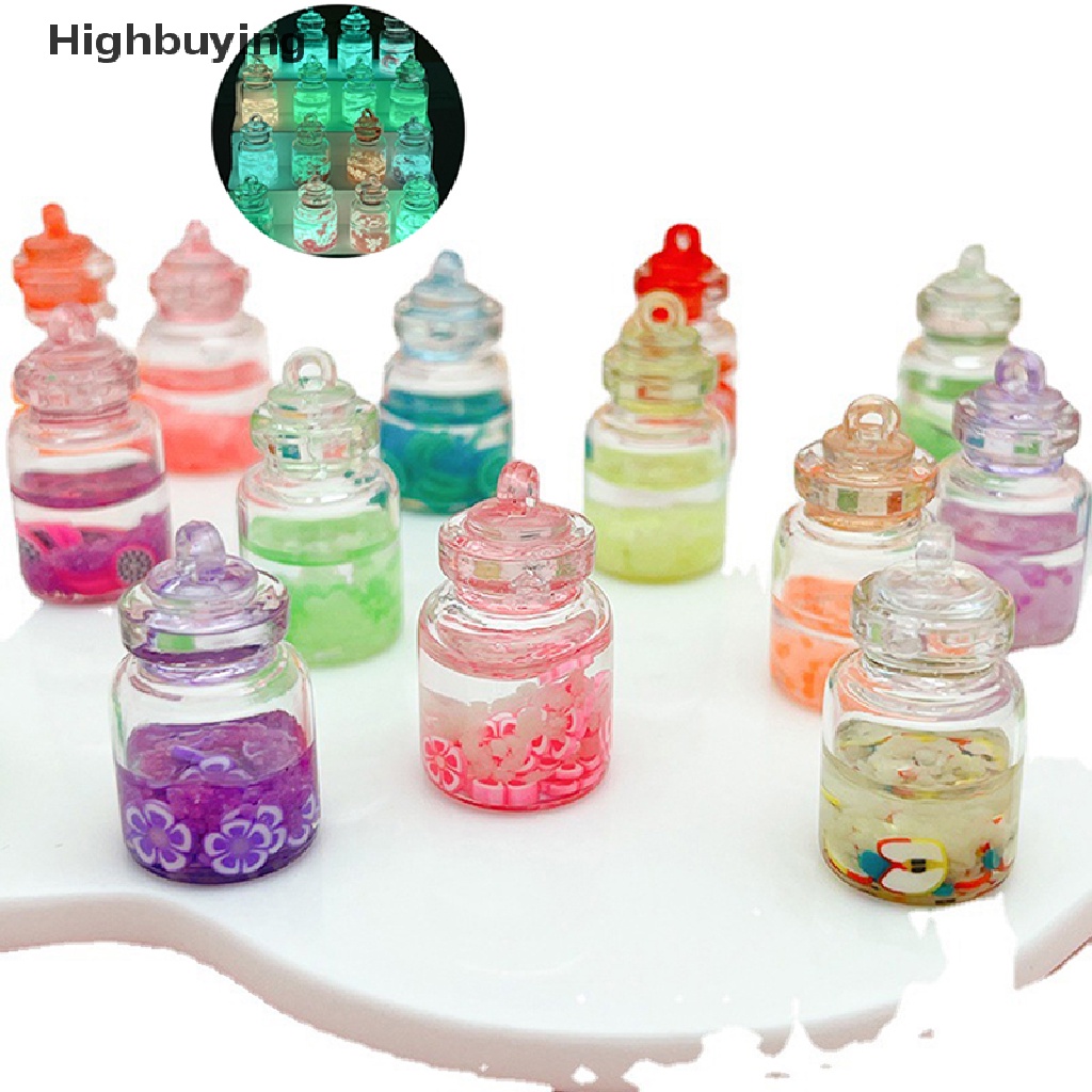 Hbid 1/5Pcs Angka Bercahaya Mini Berharap Botol Miniatur Mainan Taman Rumah Boneka Dekorasi DIY Ornamen Aksesoris Glory